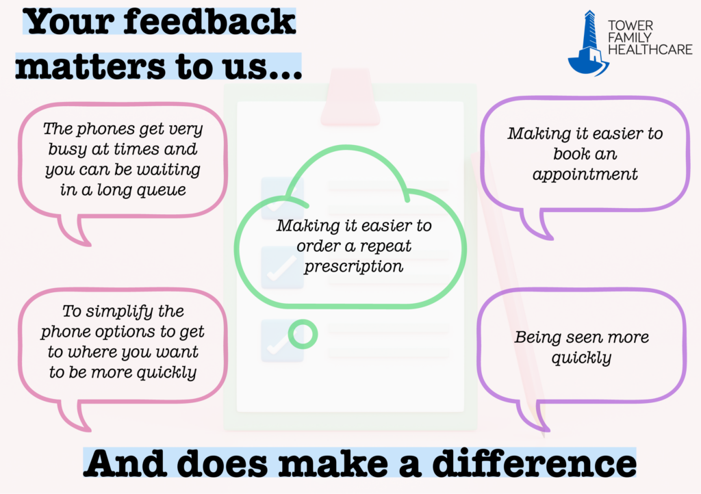 A graphic introducing a story to let patients know how their feedback has made a difference.