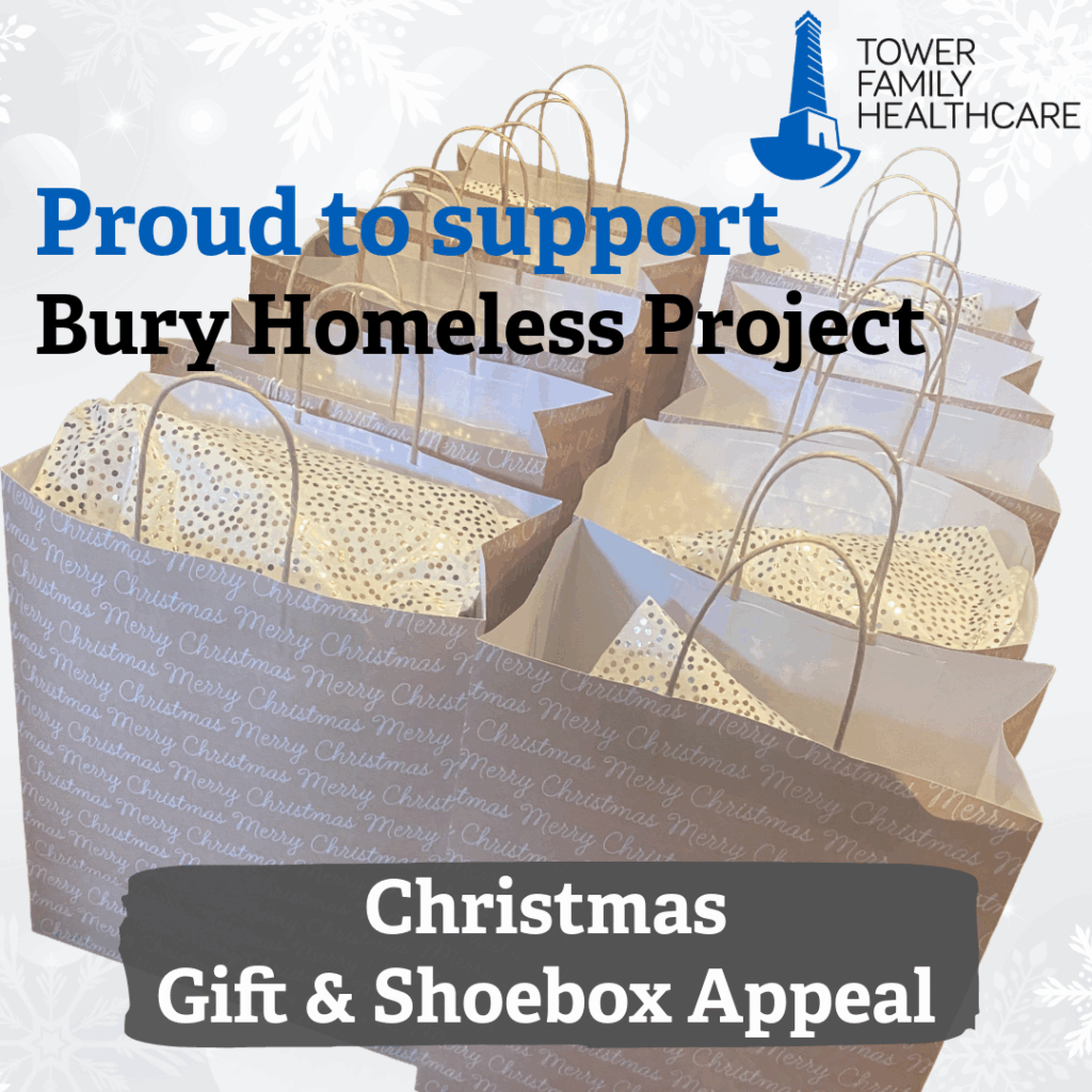 We are proud to support Bury Homeless Project's Christmas Gift & Shoebox Appeal