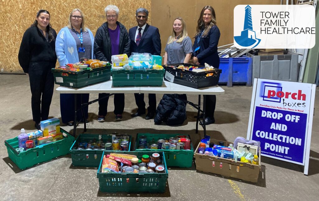 Our visit to Porch Boxes to make a donation, October 2025.